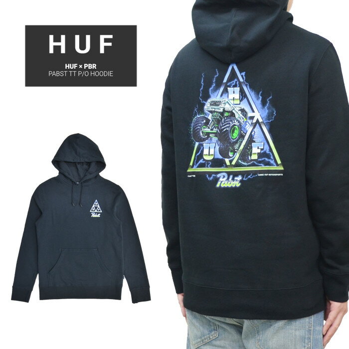 ڳݥ HUF ϥ ѡ PBR PABST TT P/O HOODIE ե꡼ å  S-XL ֥å PF00495 RCP