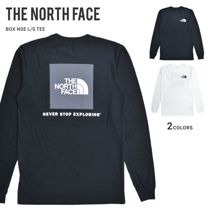 楽天NAKED-STORE【割引クーポン配布中】 THE NORTH FACE （ノースフェイス） ロンT BOX NSE L/S TEE 長袖 Tシャツ カットソー トップス メンズ S-XL ブラック ホワイト NF0A4762 【単品購入の場合はネコポス便発送】【RCP】【バーゲン】