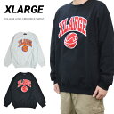 【割引クーポン配布中】 XLARGE (エクストララージ) トレーナー COLLEGE LOGO CREWNECK SWEAT クルーネック スウェット フリース メンズ ブラック アッシュ M-XL 101223012003 【あす楽対応】【RCP】