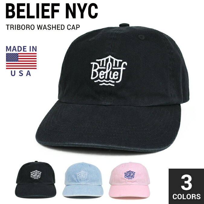  BELIEF NYC(ビリーフ) TRIBORO WASHED BASEBALL CAP キャップ 帽子 ストラップバックキャップ メンズ レディース ユニセックス ストリート スケート 