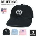 楽天NAKED-STORE【割引クーポン配布中】 BELIEF NYC（ビリーフ） TRIBORO WASHED BASEBALL CAP キャップ 帽子 ストラップバックキャップ メンズ レディース ユニセックス ストリート スケート 【あす楽対応】【バーゲン】