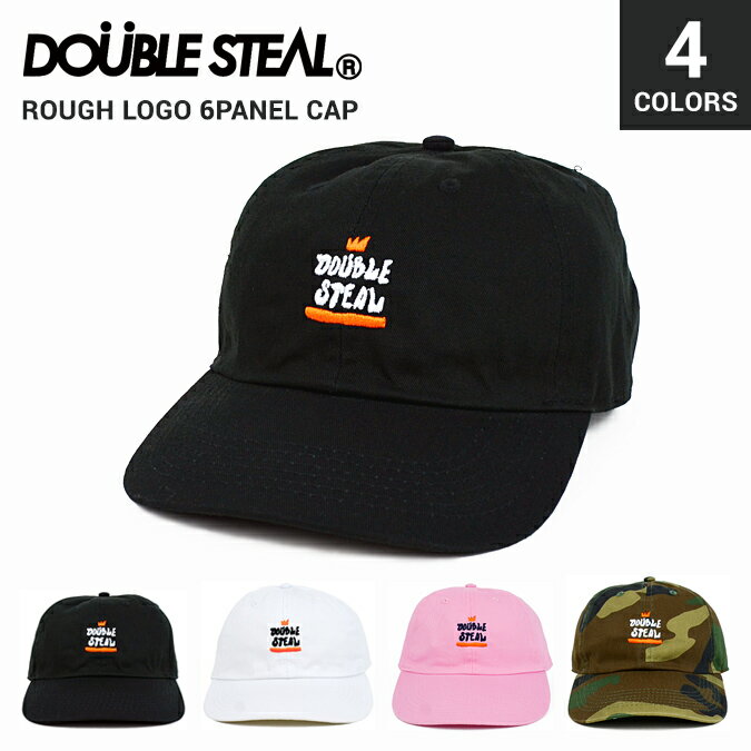 【割引クーポン配布中】 DOUBLE STEAL ダブルスティール ROUGH LOGO 6-PANEL CAP キャップ 6パネル 帽..