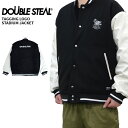  DOUBLE STEAL (ダブルスティール) ジャケット TAGGING LOGO STADIUM JACKET スタジアムジャケット スタジャン アウター ブルゾン メンズ M-XL ブラック 726-32114 