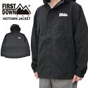 【割引クーポン配布中】 FIRST DOWN USA (ファーストダウン) ジャケット MOTOWN JACKET TASLAN NYLON モータウンジャケット タスランナイロン ナイロンジャケット アウター ブルゾン メンズ M-XL ブラック F441001C 【あす楽対応】【RCP】