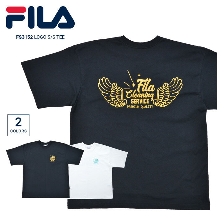 楽天NAKED-STORE【割引クーポン配布中】 FILA HERITAGE （フィラ ヘリテージ） Tシャツ S/S GRAPHIC T-SHIRT 半袖 カットソー メンズ M-XL ブラック ホワイト FS3152 【単品購入の場合はネコポス便発送】【RCP】【バーゲン】