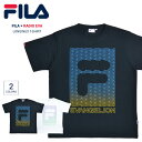 楽天NAKED-STORE【割引クーポン配布中】 FILA （フィラ） × EVANGELOIN （エヴァンゲリオン） LONGINUS T-SHIRT Tシャツ 半袖 カットソー トップス M-XL ブラック ホワイト FS0131 【単品購入の場合はネコポス便発送】【RCP】【バーゲン】