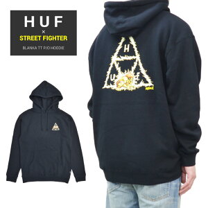 【割引クーポン配布中】 HUF × STREET FIGHTER (ハフ × ストリートファイター) パーカー BLANKA TT P/O HOODIE フリース スウェット メンズ S-XL ブラック PF00411 【あす楽対応】【RCP】