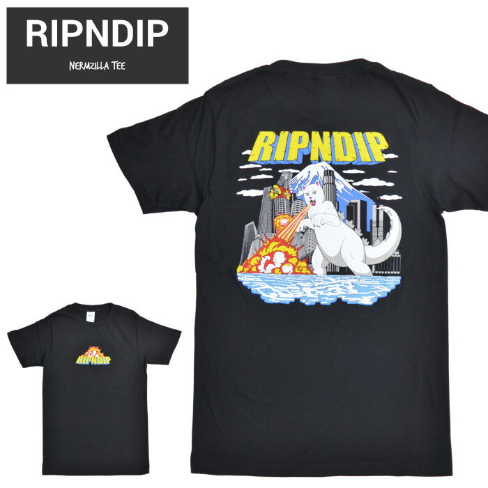  RIPNDIP (リップンディップ) Tシャツ NERMZILLA TEE 半袖 カットソー トップス S-XL ブラック RND4971 