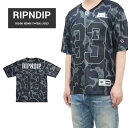  RIPNDIP (リップンディップ) フットボールシャツ PEEKING NERMAL FOOTBALL JERSEY Tシャツ ジャージ ゲームシャツ 半袖 カットソー トップス S-XL ブラック RND4912 