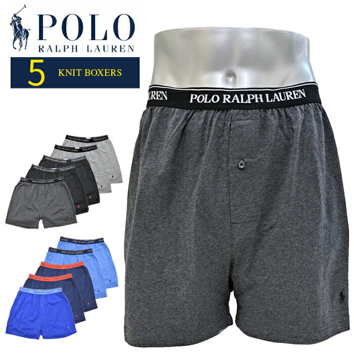 Polo Ralph Lauren 【5枚セット】 POLO Ralph Lauren ポロ ラルフローレン ニットボクサーパンツ トランクス アンダーウェア CLASSIC FIT KNIT BOXERS 下着 インナー ショーツ メンズ S-2XL RCKBP5 RCK2P5 【あす楽対応】【RCP】