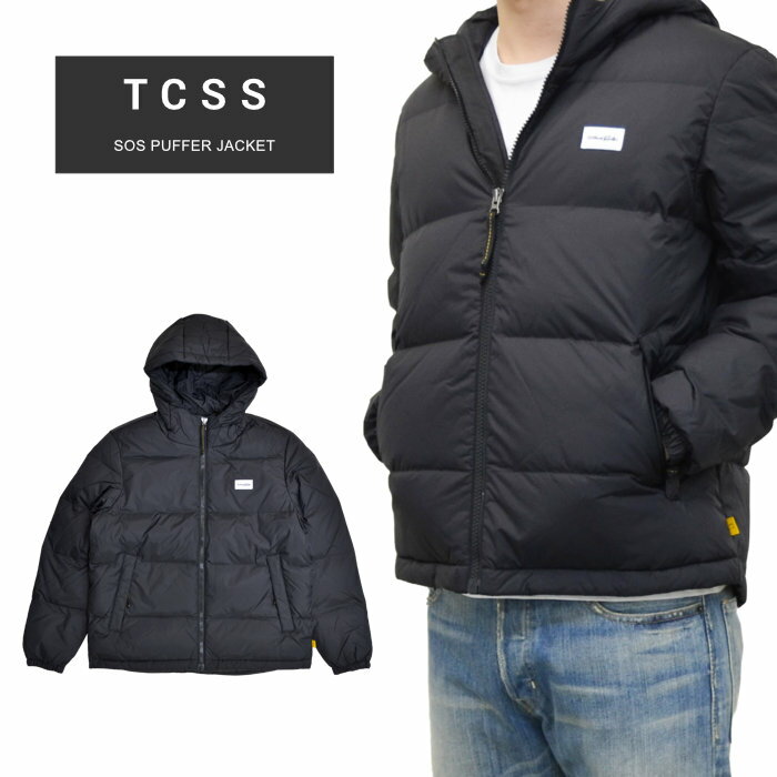 楽天NAKED-STORE【割引クーポン配布中】 TCSS （ティーシーエスエス） ジャケット SOS PUFFER JACKET ダウンジャケット メンズ アウター ブルゾン ブラック M-XL JK2220 【あす楽対応】【RCP】【バーゲン】