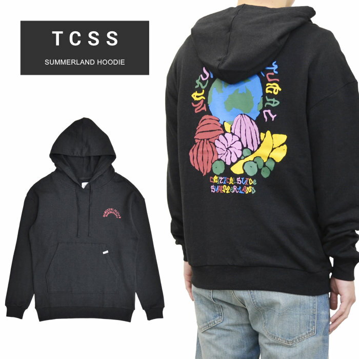 楽天NAKED-STORE【割引クーポン配布中】 TCSS （ティーシーエスエス） パーカー SUMMERLAND HOODIE スウェット フリース 長袖 メンズ S-XL ブラック FC2005 【あす楽対応】【RCP】【バーゲン】