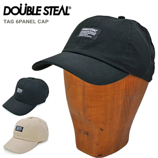 【割引クーポン配布中】 DOUBLE STEAL (ダブルスティール) キャップ TAG 6-PANEL CAP 帽子 ストラップバックキャップ 6パネルキャップ ブラック ベージュ 412-92015 【RCP】 【割引クーポン配布中】 DOUBLE STEAL (ダブルスティール) キャップ TAG 6-PANEL CAP 帽子 ストラップバックキャップ 6パネルキャップ ブラック ベージュ 412-92015 【RCP】