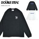 【割引クーポン配布中】 DOUBLE STEAL (ダブルスティール) ロンT TAGGING LOGO L/S T-SHIRT TEE 長袖 Tシャツ カットソー トップス メンズ M-XL ブラック ホワイト 925-12085 【単品購入の場合はネコポス便発送】【RCP】