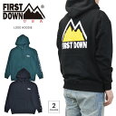 【割引クーポン配布中】 FIRST DOWN USA (ファーストダウン) パーカー LOGO PULLOVER HOODIE フリース スウェット メンズ S-XL ブラック グリーン F872510C 【あす楽対応】【RCP】【バーゲン】