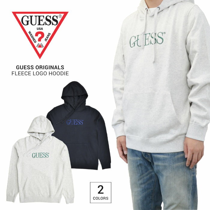 楽天NAKED-STORE【割引クーポン配布中】 GUESS （ゲス） パーカー FLEECE LOGO HOODIE フリース スウェット メンズ S-XL グレー ブラック M0GQ31R9YH0 【あす楽対応】【RCP】【バーゲン】