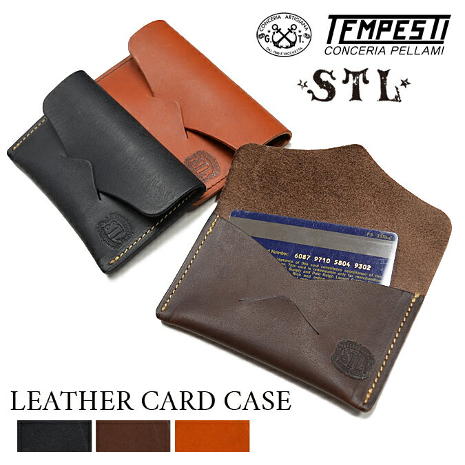 【割引クーポン配布中】 STL (エスティーエル) × TEMPESTI (テンペスティ) フラップ カードケース パスケース LEATHER CARD CASE 本革 レザー メンズ レディース 【あす楽対応】【RCP】