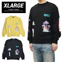 【割引クーポン配布中】 XLARGE × JUNGLES (エクストララージ × ジャングルズ) トレーナー RELAXED WOMAN CREWNECK SWEAT クルーネック スウェット フリース S-XL 101203012016 【あす楽対応】【RCP】【バーゲン】