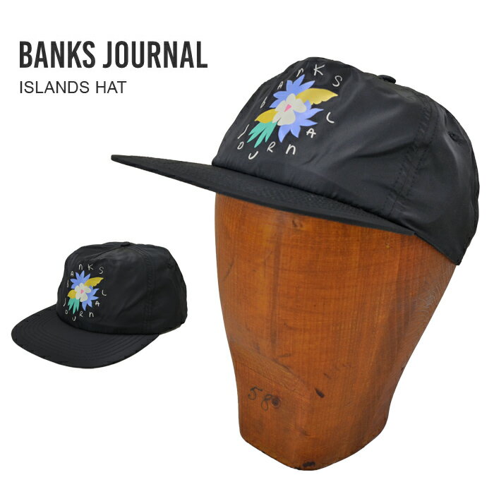 楽天NAKED-STORE【割引クーポン配布中】 BANKS JOURNAL （バンクス ジャーナル） キャップ ISLANDS HAT CAP 帽子 スナップバックキャップ SNAPBACK CAP 5パネルキャップ 5-PANEL ブラック HA0175 【あす楽対応】【RCP】