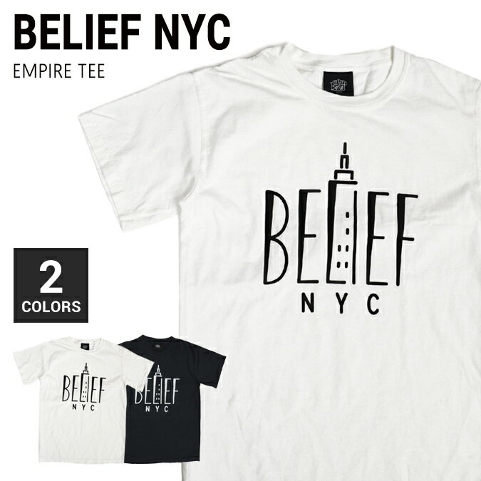 楽天NAKED-STORE【割引クーポン配布中】 BELIEF NYC （ビリーフ） EMPIRE TEE Tシャツ 半袖 メンズ クルーネックTシャツ ティーシャツ ストリート スケート 【単品購入の場合はネコポス便発送】【バーゲン】