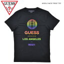 【割引クーポン配布中】 GUESS (ゲス) Tシャツ SS BSC WORLD WIDE PRIDE TEE 半袖 カットソー トップス メンズ S-XL ブ...