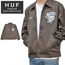 【割引クーポン配布中】 HUF × THRASHER (ハフ × スラッシャー) ジャケット FIELD CREW JACKET ワークジャケット アウター ブルゾン メンズ M-XL チョコレート JK00384 【RCP】