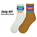 【割引クーポン配布中】 ONLY NY (オンリーニューヨーク) ソックス TRACK ANKLE SOCKS 靴下 メンズ スケートソックス クルーソックス アンクルソックス 【ネコポス便発送で送料無料】【RCP】