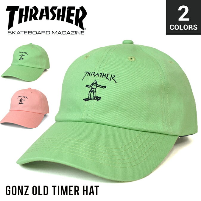 楽天NAKED-STORE【割引クーポン配布中】 THRASHER （スラッシャー） GONZ OLD TIMER HAT 6-PANEL CAP キャップ STRAPBACK CAP 6パネルキャップ ストラップバックキャップ 帽子 ストリート スケート 【あす楽対応】【RCP】【バーゲン】