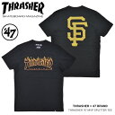 47 キャップ メンズ 【割引クーポン配布中】 THRASHER (スラッシャー) × '47 (フォーティーセブン) Tシャツ THRASHER '47 MVP SPLITTER T-SHIRT TEE カットソー トップス 半袖 メンズ S-XL ブラック 432094 【単品購入の場合はネコポス便発送】【RCP】【バーゲン】