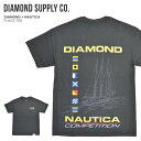 【割引クーポン配布中】 DIAMOND SUPPLY Co. ダイヤモンド サプライ × NAUTICA ノーティカ FLAGS TEE 半袖 カットソー トップス メンズ S-XL ブラック C20DMPA406S 【単品購入の場合はネコポス便発送】【バーゲン】