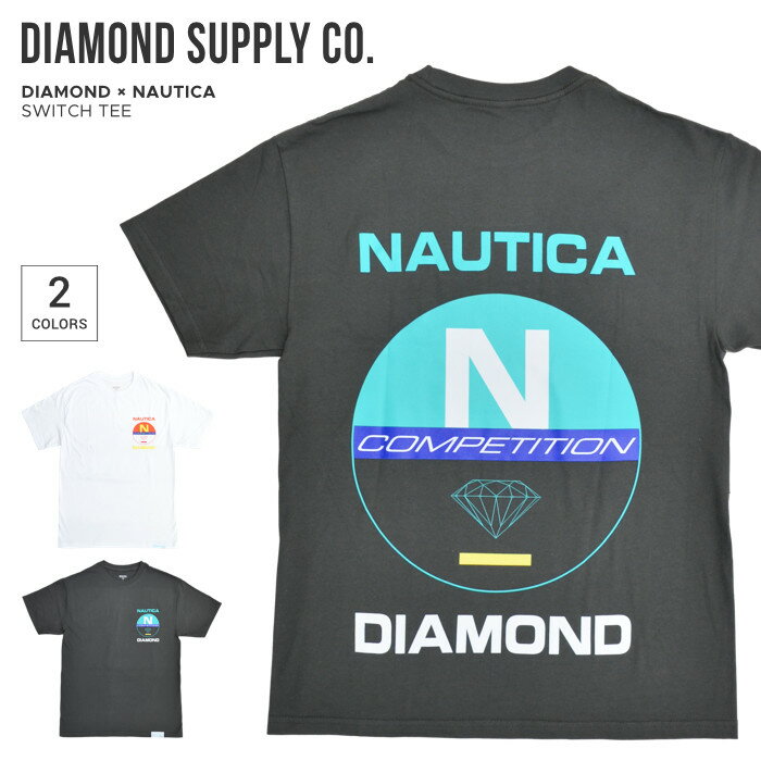 楽天NAKED-STORE【割引クーポン配布中】 DIAMOND SUPPLY Co. ダイヤモンド サプライ × NAUTICA ノーティカ SWITCH TEE 半袖 カットソー トップス メンズ S-XL ブラック ホワイト C20DMPA407S 【単品購入の場合はネコポス便発送】【バーゲン】