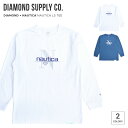 【割引クーポン配布中】 DIAMOND SUPPLY Co. ダイヤモンド サプライ × NAUTICA ノーティカ ロンT NAUTICA L/S TEE 長袖 カットソー トップス メンズ S-XL ネイビー ホワイト C20DMPC404S 【単品購入の場合はネコポス便発送】【バーゲン】