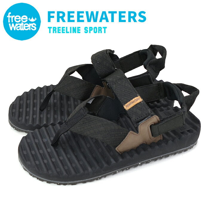  FREEWATERS フリーウォータース TREELINE SPORT スポーツサンダル ビーチサンダル サーマレスト メンズ サーフ フリーウォーターズ ブラック 