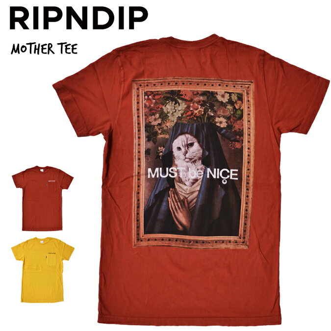 【割引クーポン配布中】 RIPNDIP (リップンディップ) MOTHER TEE ポケット Tシャツ 半袖 メンズ クルーネックTシャツ ティーシャツ ストリート スケート 【単品購入の場合はネコポス便発送】【RCP】