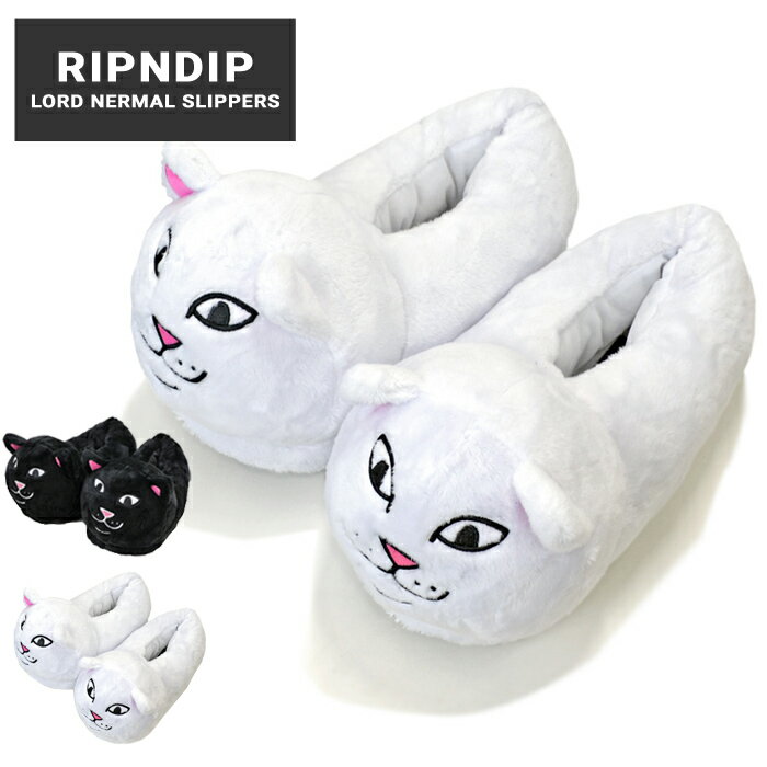  RIPNDIP (リップンディップ) スリッパ RORD NERMAL JERMAL SLIPPERS ルームシューズ S/M L/XL ホワイト ブラック RND4635 RND4795 