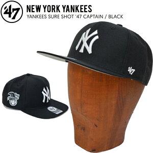 ڳݥ '47 (եƥ֥) YANKEES SURE SHOT '47 CAPTAIN BLACK CAP å ˹  ǥ ˥å SNAPBACK ʥåץХå ڤбۡRCP