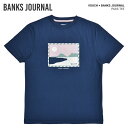 【割引クーポン配布中】 BANKS JOURNAL (バンクス ジャーナル) Tシャツ VOUCH PASS S/S T-SHIRT TEE 半袖 トップス カットソー メンズ S-XL ネイビー WTS0561 【単品購入の場合はネコポス便発送】【RCP】