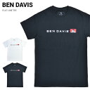 【割引クーポン配布中】 BEN DAVIS (ベンデイビス) Tシャツ FLAT LINE TEE 半袖 カットソー トップス USAモデル メンズ ブラック ホワ..