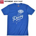 【割引クーポン配布中】 ROTOWEAR ロトウェア Tシャツ DECOY T-SHIRT 半袖 カットソー トップス デコピン デコイ 大谷選手 S-XL ロイヤル ブルー 【単品購入の場合はネコポス便発送】【RCP】