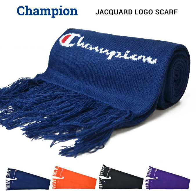 【割引クーポン配布中】 CHAMPION (チャンピオン) JACQUARD LOGO SCARF マフラー スカーフ メンズ レディース ユニセックス ストリート アメカジ カジュアル 【メール便発送で送料無料】【RCP】