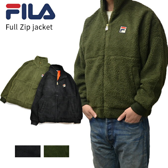 楽天NAKED-STORE【割引クーポン配布中】 FILA HERITAGE フィラ ヘリテージ FULL ZIP JACKET フリースジャケット ボアジャケット メンズ アウター ブルゾン ストリート FM9451 【あす楽対応】【バーゲン】