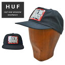 ハフ 帽子 レディース 【割引クーポン配布中】 HUF (ハフ) キャップ HUF ONE WINDOW SNAPBACK HAT CAP 帽子 スナップバックキャップ 5パネルキャップ ブラック HT00607 【あす楽対応】【RCP】