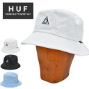 ハフ 帽子 レディース 【割引クーポン配布中】 HUF (ハフ) ハット ESSENTIALS TT BUCKET HAT CAP バケットハット キャップ 帽子 ブラック ホワイト S/M L/XL HT00618 【単品購入の場合はネコポス便発送】【RCP】