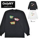 【割引クーポン配布中】 ONLY NY (オンリーニューヨーク) ロンT NY SMILES L/S T-SHIRT TEE 長袖 Tシャツ カットソー トップス メンズ S-XL ブラック ナチュラル 【単品購入の場合はネコポス便発送】【RCP】