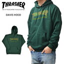 楽天NAKED-STORE【割引クーポン配布中】 THRASHER （スラッシャー） DAVIS HOOD プルオーバー パーカー スウェット フリース 緑/グリーン S-XL ストリート メンズ 【あす楽対応】【バーゲン】