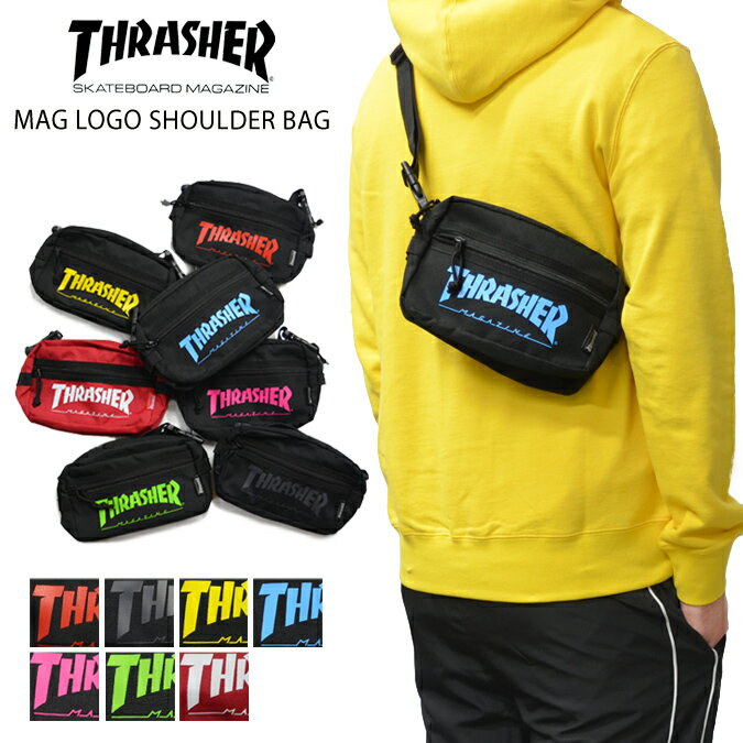 スラッシャー サコッシュ メンズ 【割引クーポン配布中】 THRASHER (スラッシャー) MAG LOGO SHOULDER BAG ショルダーバッグ SACOCHE BAG サコッシュバッグ メンズ レディース ユニセックス ストリート スケート バッグ 鞄 THRSG400 【単品購入の場合はネコポス便発送】【RCP】