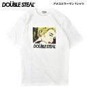  DOUBLE STEAL (ダブルスティール) Tシャツ アメコミウーマン S/S T-SHIRT TEE 半袖 カットソー トップス メンズ ホワイト M-XL 932-14020 