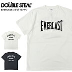 【割引クーポン配布中】 DOUBLE STEAL × EVERLAST (ダブルスティール × エバーラスト) Tシャツ S/S T-SHIRT TEE 半袖 カットソー トップス メンズ ホワイト L-XXL 933-12046 【単品購入の場合はネコポス便発送】【RCP】