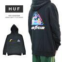 【割引クーポン配布中】 HUF × GOODYEAR (ハフ × グッドイヤー) パーカー GRAND PRIX TT P/O HOODIE フリース スウェット メンズ M-XL ブラック PF00631 【あす楽対応】【RCP】