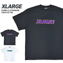 【割引クーポン配布中】 XLARGE (エクストララージ) Tシャツ CHENILLE STANDARD LOGO S/S TEE 半袖 カットソー トップス メンズ M-XL ブラック ホワイト 101232011023 【単品購入の場合はネコポス便発送】【RCP】